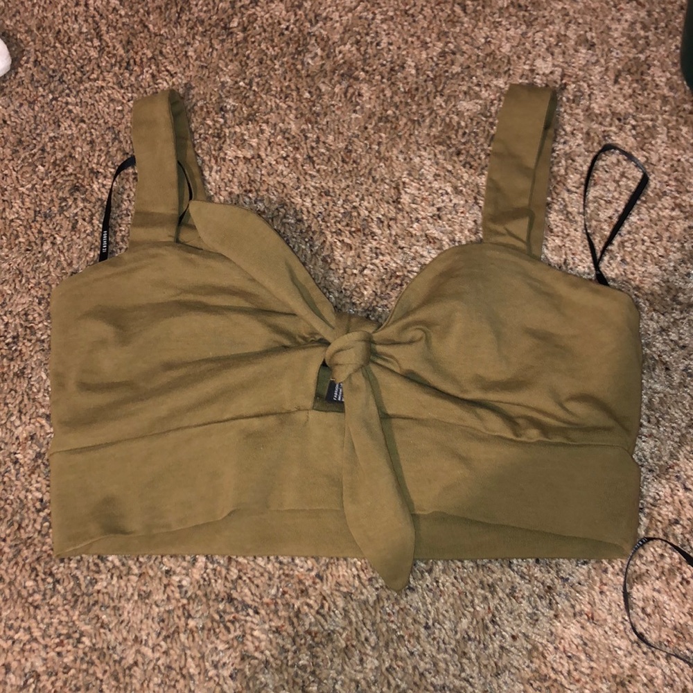 Olive green crop top #croptop #olivegreen #forever